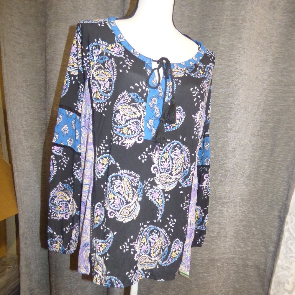 Style & Co Printed Split-Neck Top, - Picture 11 of 15